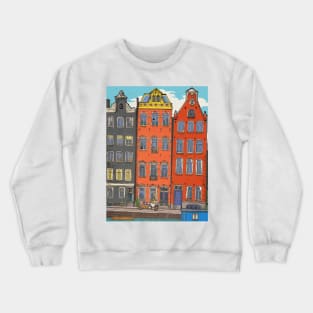 Herengracht Amsterdam City Travel Art Crewneck Sweatshirt